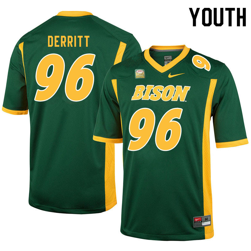 Youth #96 Javier Derritt North Dakota State Bison College Football Jerseys Sale-Green